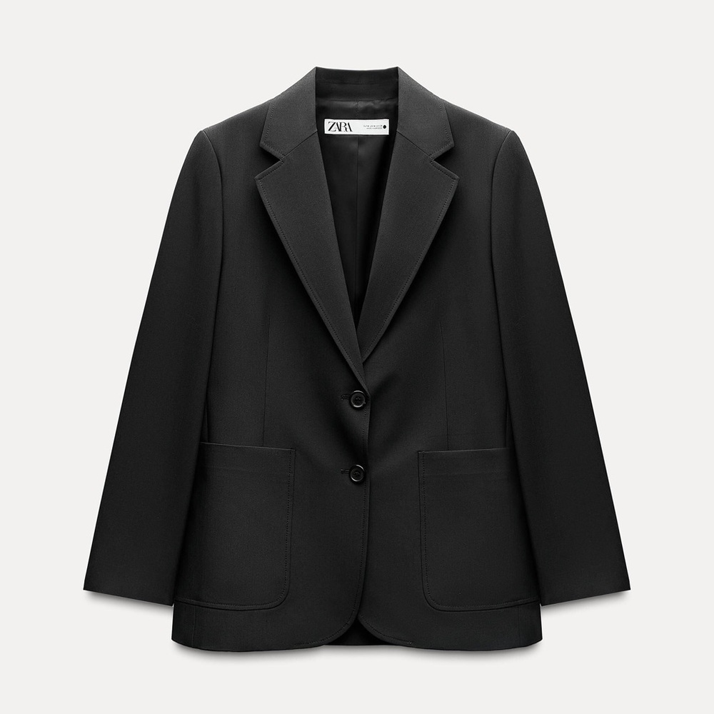 Zara ZW Collection Straight Cut Jacket Blazer NWT